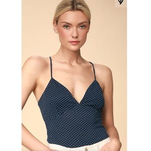 NWT Lulu's Blue Polka Dot Tank
